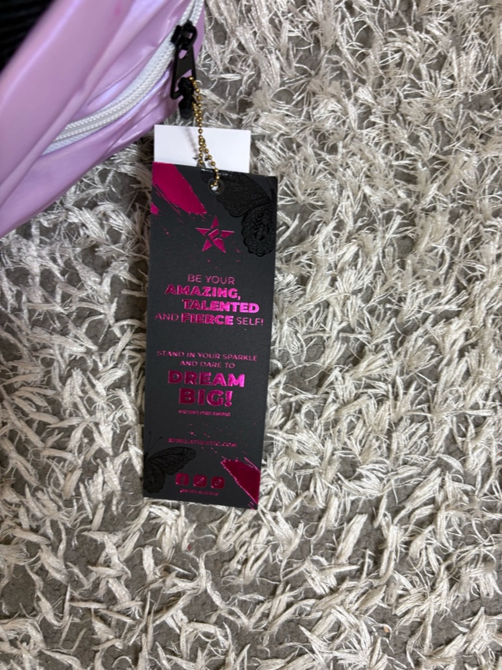 Rebel Athletics Dream Bag + Pink/White Satin Cheerleading Dance Sparkle NWT - Picture 5 of 9